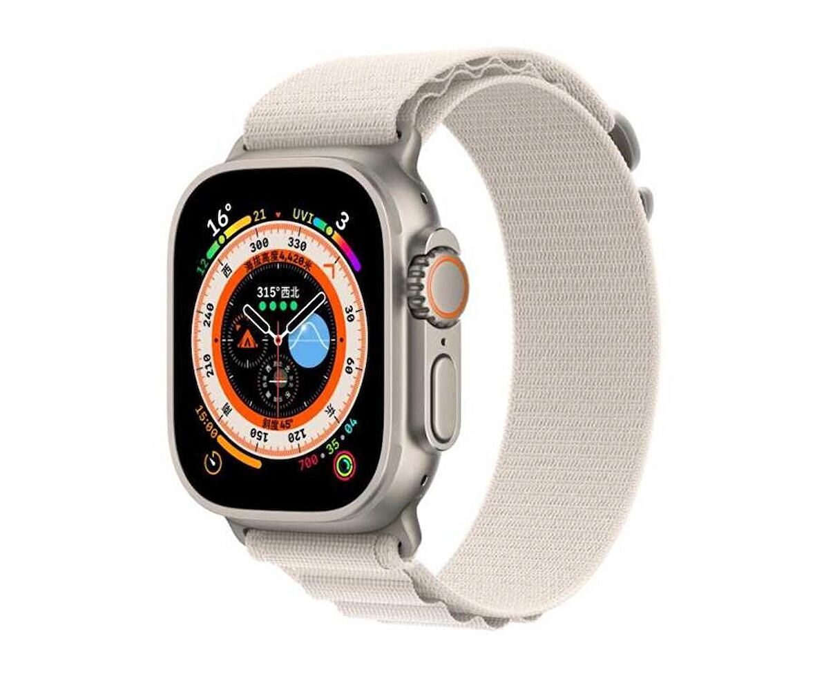Apple Watch 38mm Alpine Loop Metal Toka Örgü Işleme Kordon Premium Kayış KRD-74