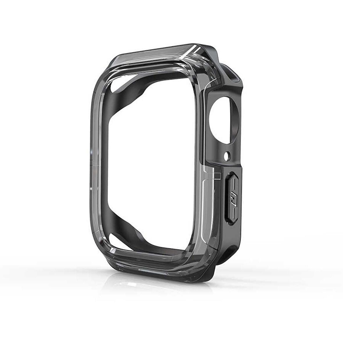 Apple Watch 7 45mm Uyumlu Ekran Kasa Koruyucu Shockproof Sert Pc Silikon Gard 08