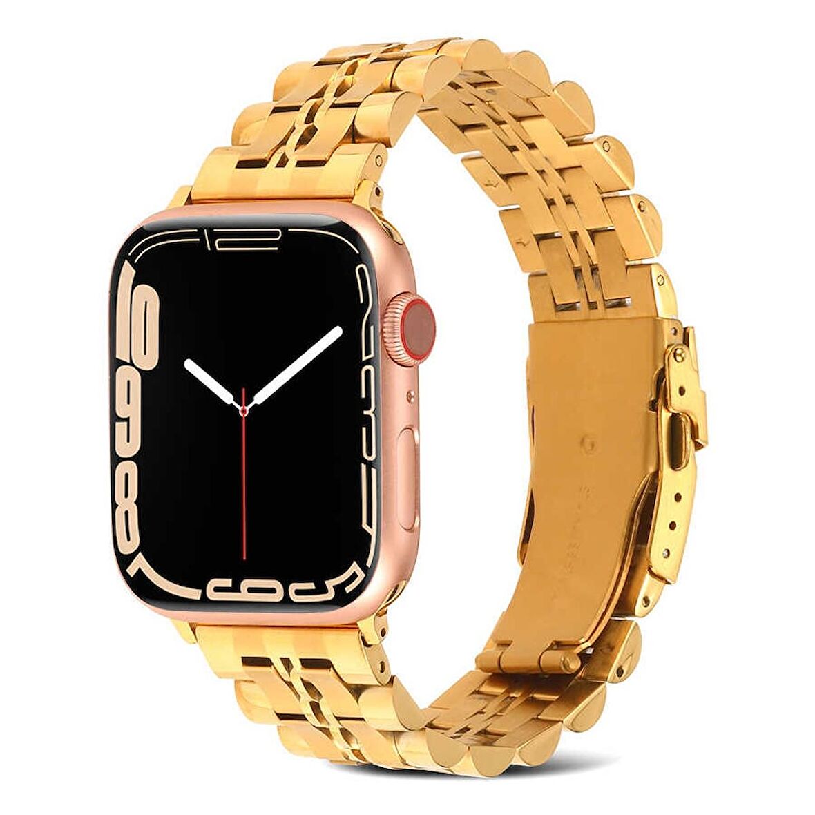 Lopard ​​​Apple Watch 7 45mm Uyumlu Jel Silikon Lansman Spor Yumuşak Kordon Saat Kayışı