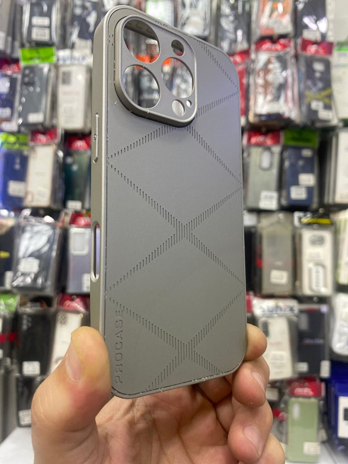İPHONE 16 PRO UYUMLU DESERT SERT KAMERA LENS KORUMALI KILIF TİTANYUM GRİ