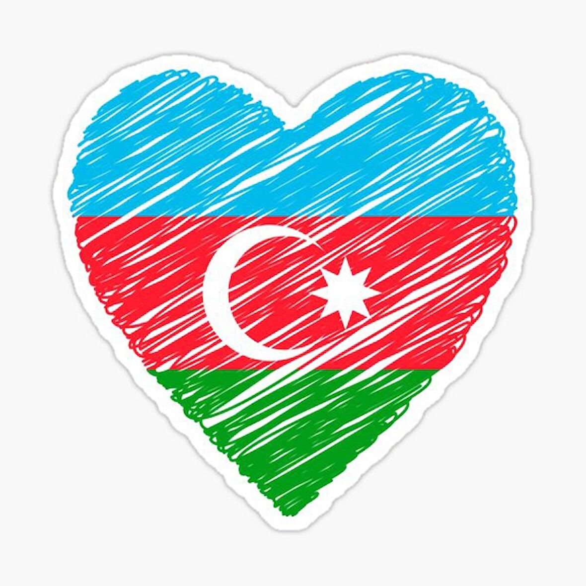 Azerbaycan Azerbaijan 17 Cm Araba Sticker Etiket MD8