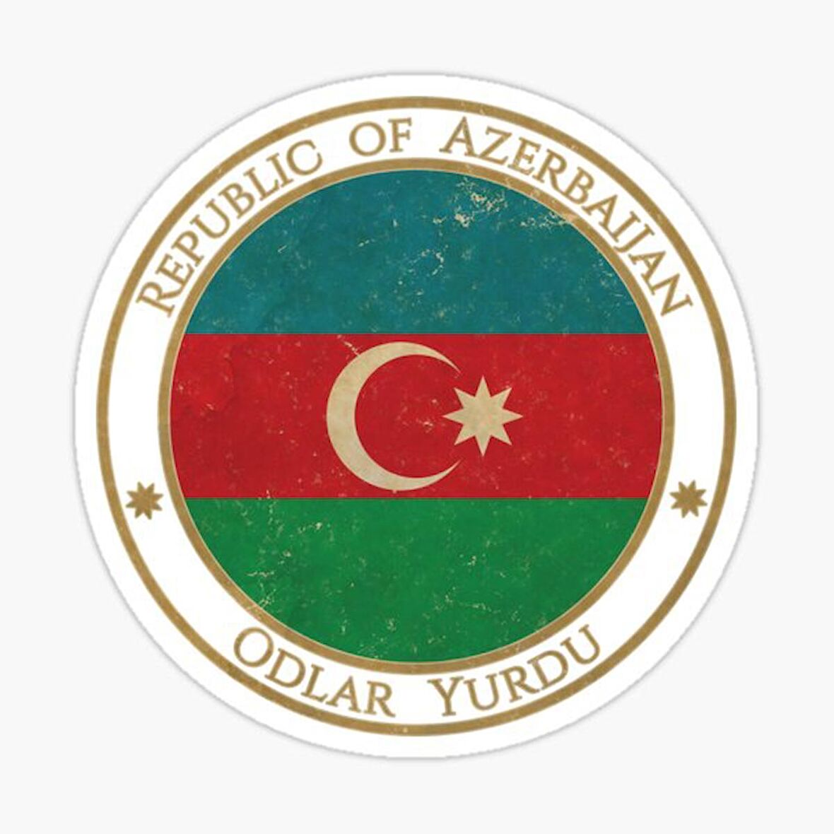 Azerbaycan Azerbaijan 17 Cm Araba Sticker Etiket MD18