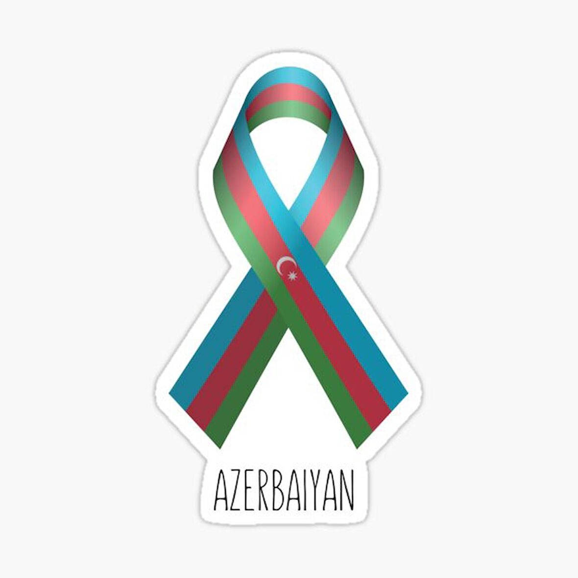 Azerbaycan Azerbaijan 18 Cm Araba Arka Cam Sticker MD9