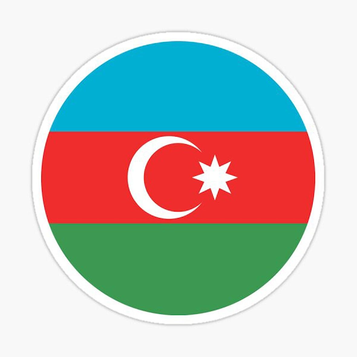 Azerbaycan Azerbaijan 18 Cm Araba Arka Cam Sticker MD11