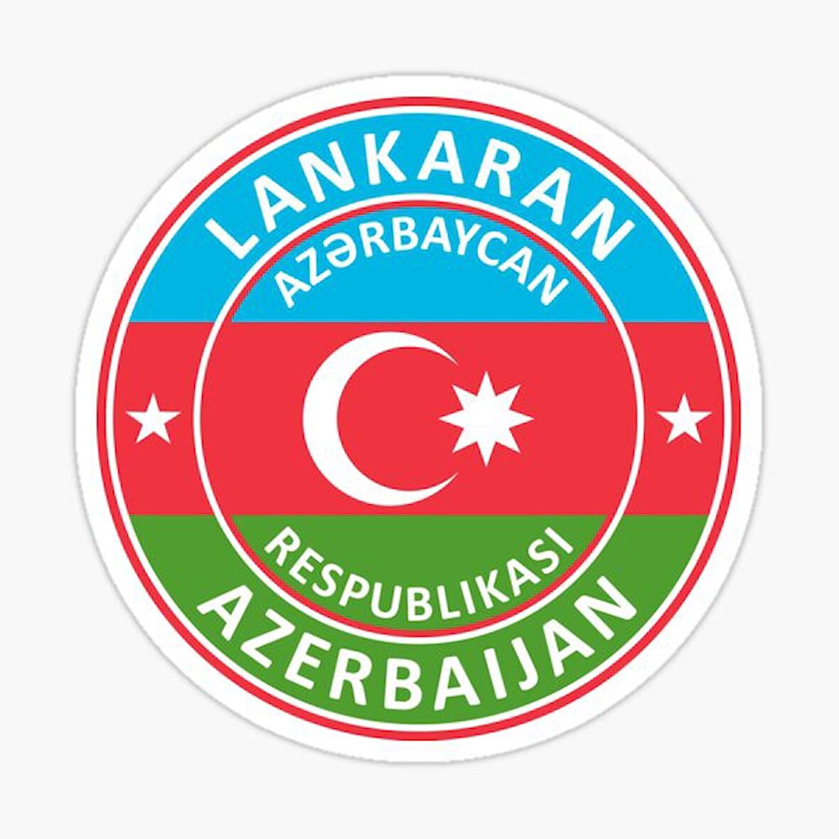 Azerbaycan Azerbaijan Lankaran 17 Cm Araba Sticker Etiket