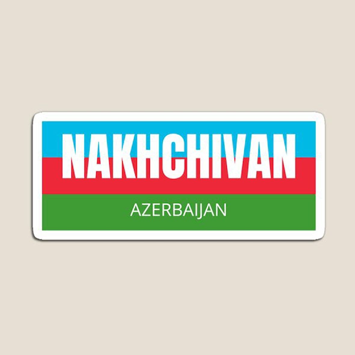 Azerbaycan Azerbaijan Nahcivan 17 Cm Araba Sticker Etiket