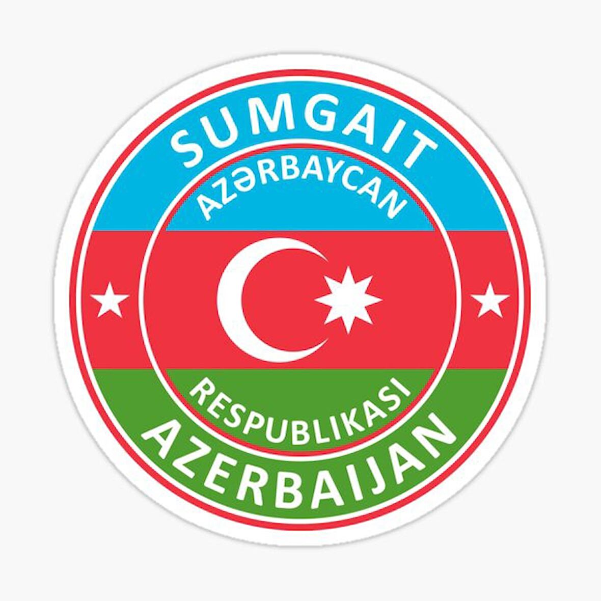 Azerbaycan Azerbaijan Sumgait17 Cm Araba Sticker Etiket