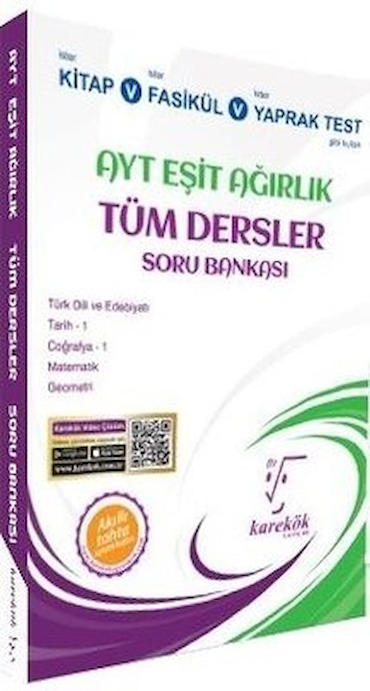 Karekök AYT Eşit Ağırlık Tüm Dersler Soru Bankası Akıllı Tahta Uyumludur (Yeni)