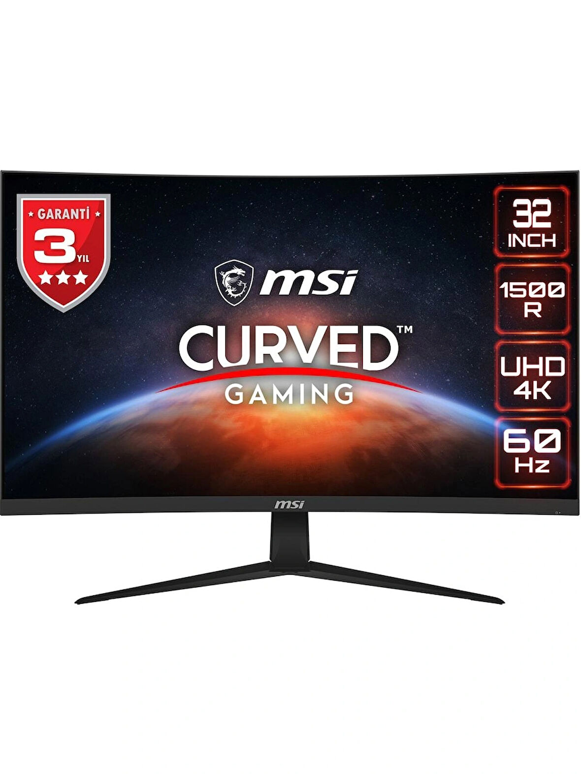 MSI G321CUV 31.5" 4 ms 4K Curved 60 Hz Oyuncu Monitörü - TEŞHİR ÜRÜNÜ