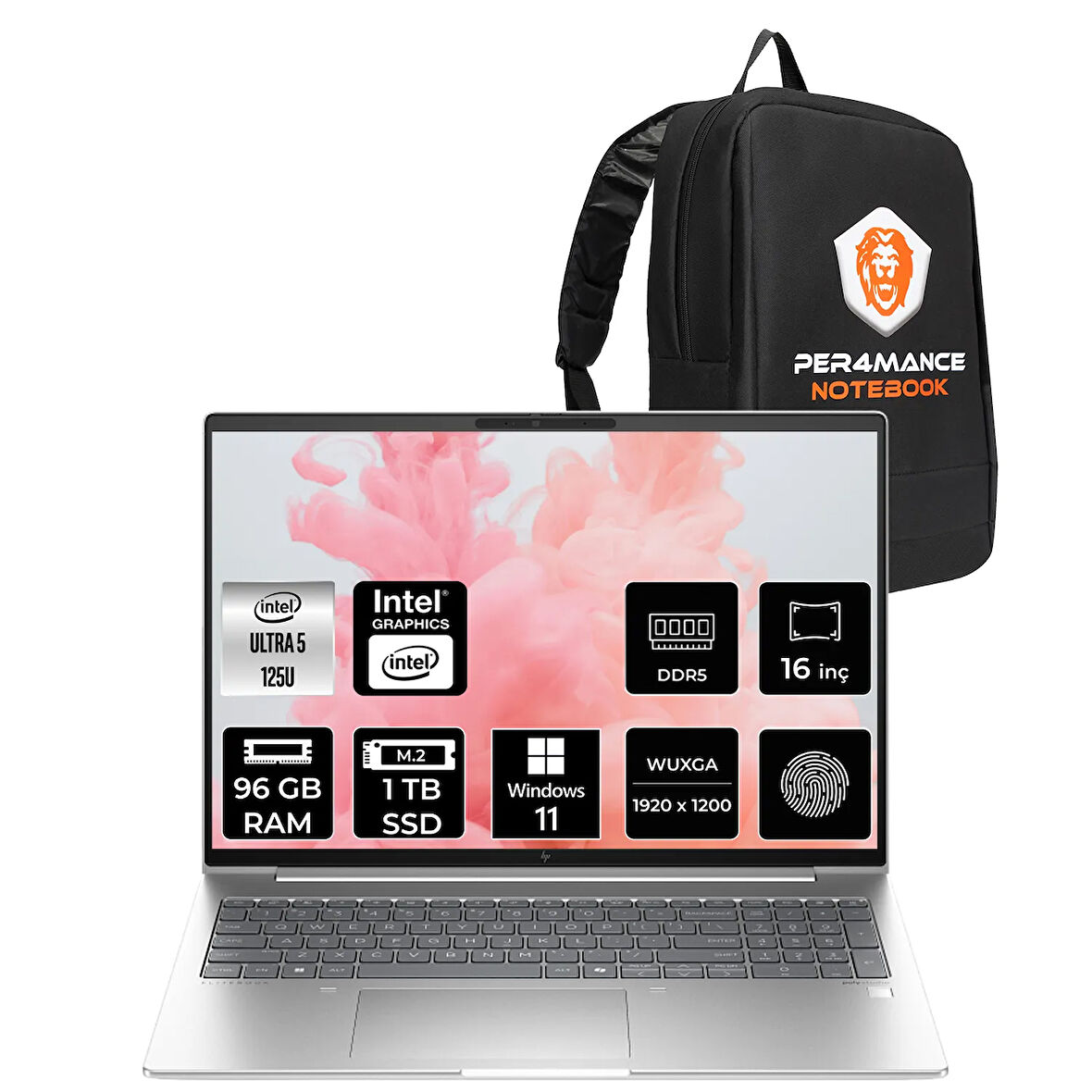 HP EliteBook 660 G11 Ultra 5 125U 96GB DDR5 1TB SSD 16" WUXGA W11P Dizüstü Bilgisayar & ÇANTA