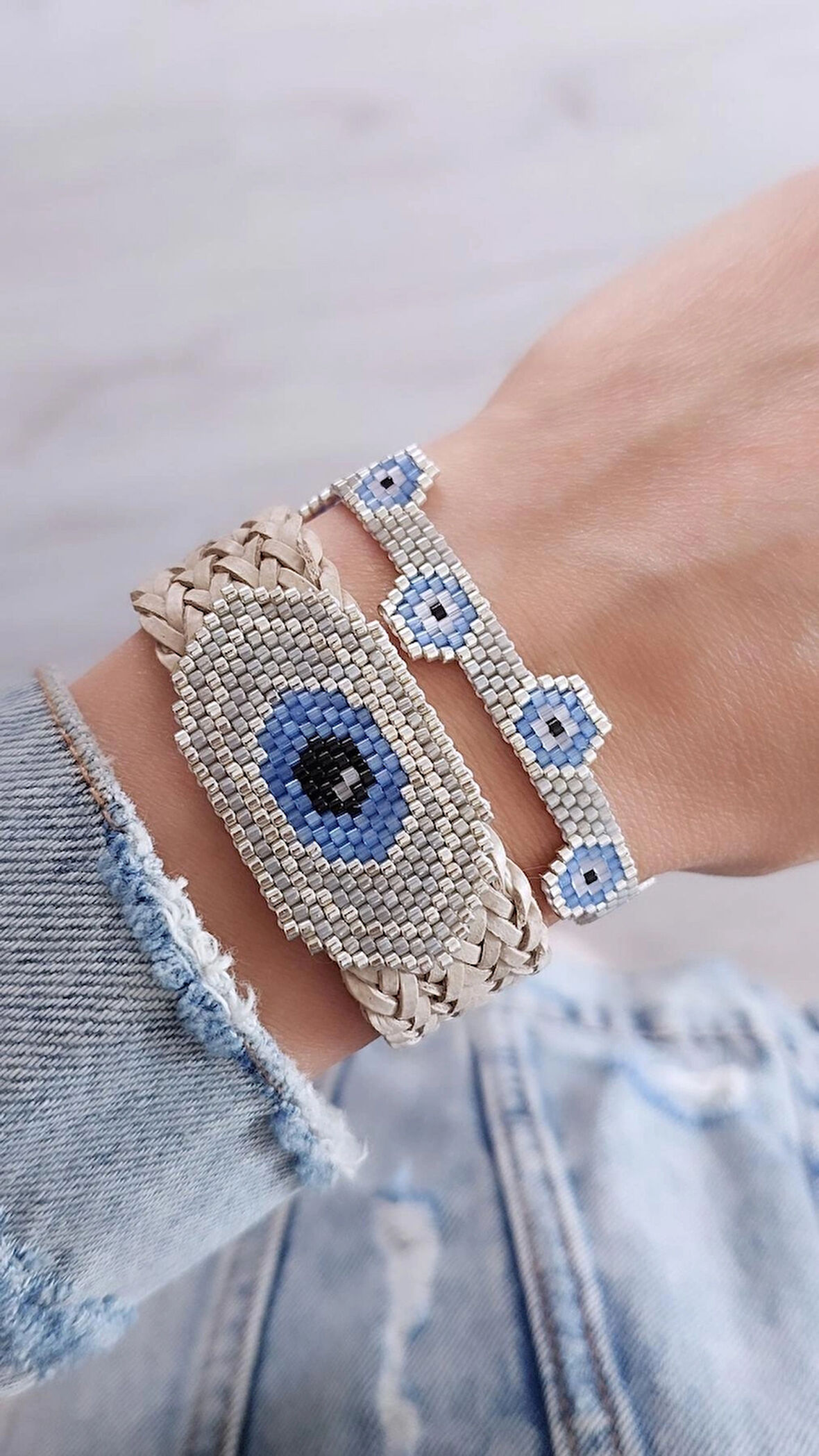 Hasır İkili Miyuki Bileklik 