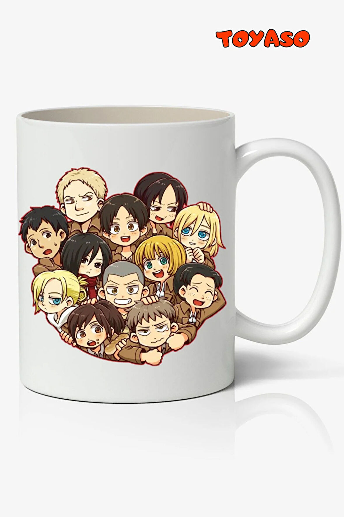 Attack on Titan Karakterler Anime Temalı Beyaz Kupa Bardak Sevgiliye Arkadaşa Hediye