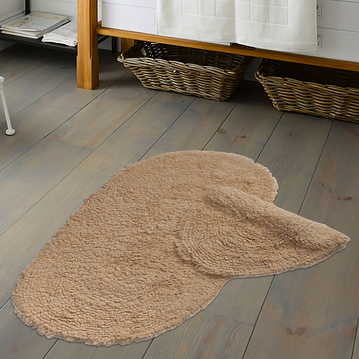 Verona Oval Lüx Pamuklu & Bukle 2 Li Paspas