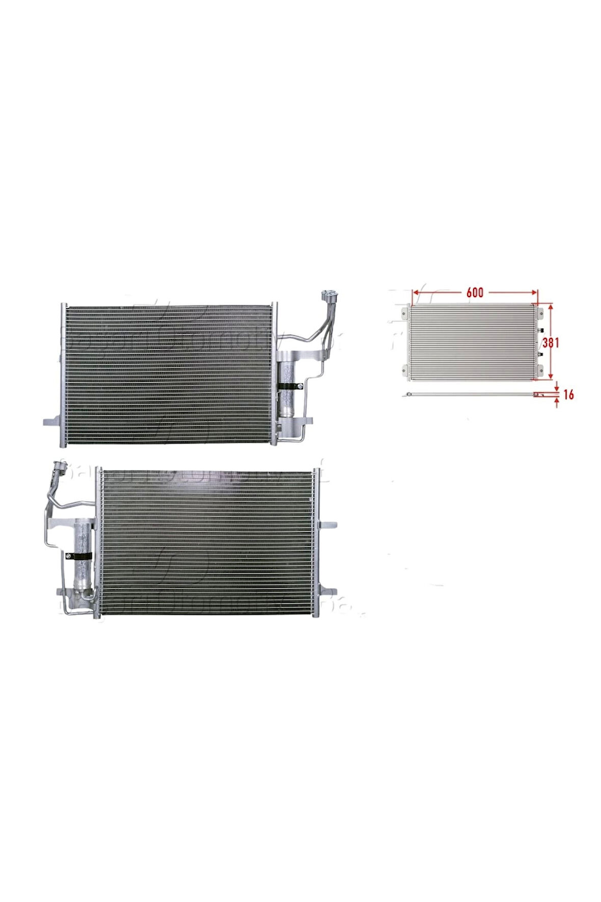 Klima Radyatörü 600x381x16 Mm – BP4K-61-480B-Wisco - Mazda3 5 1.3 1.6 2.0 03-08 Arası Uyumlu
