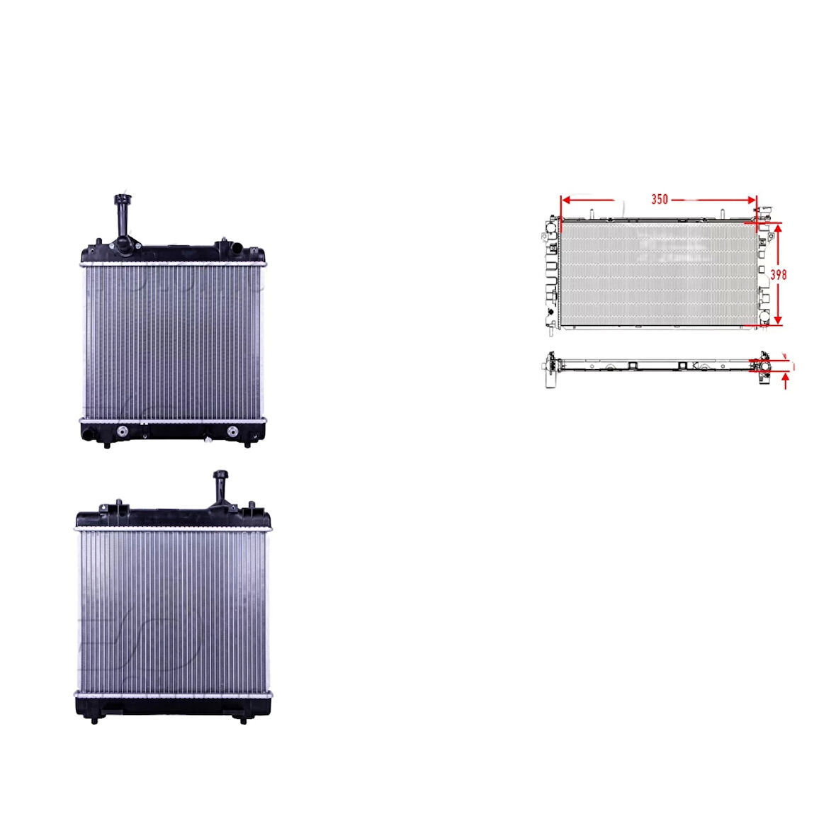 Su Radyatörü Brazing At 350X398X16 - 17700-68K10 Wisco - Suzuki Alto 1.0 09 Ve Sonrası Uyumlu