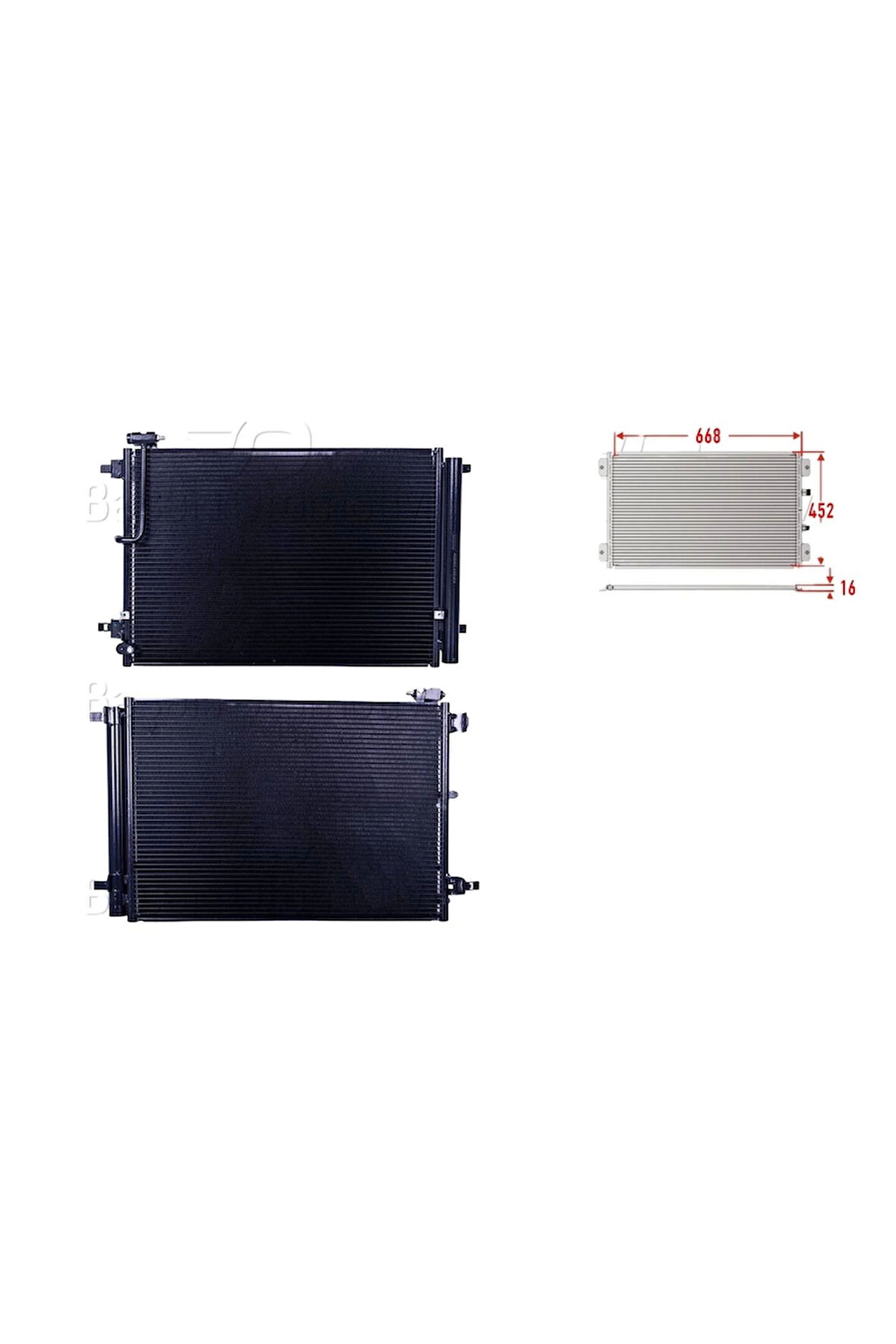 Audı A8 2.0 Tfsı 3.0 Tdı 09 Ve Sonrası Uyumlu Klima Radyatörü 668x452x16 4H0260403C Wisco