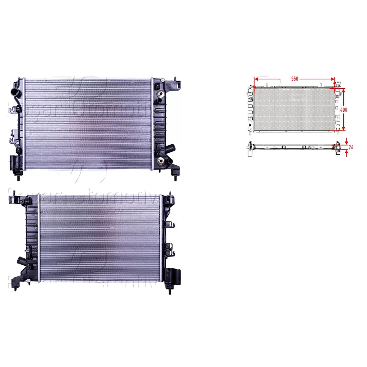 Su Radyatörü Brazing - 95460092 Wisco - Chevrolet Aveo T300 1.2. 1.4 16v 11 Ve Sonrası Uyumlu