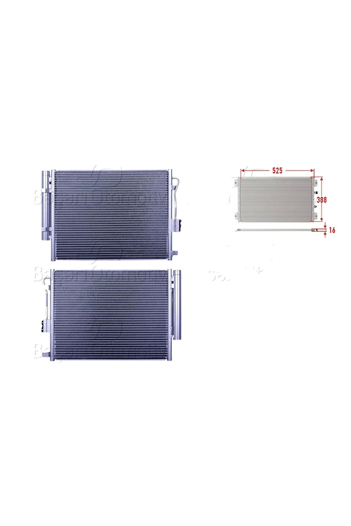 Klima Radyatörü 525x388x16 – 97606-A7000-Wisco - Hyundaı I30 1.6t-Gdı 12 Ve Sonrası Uyumlu