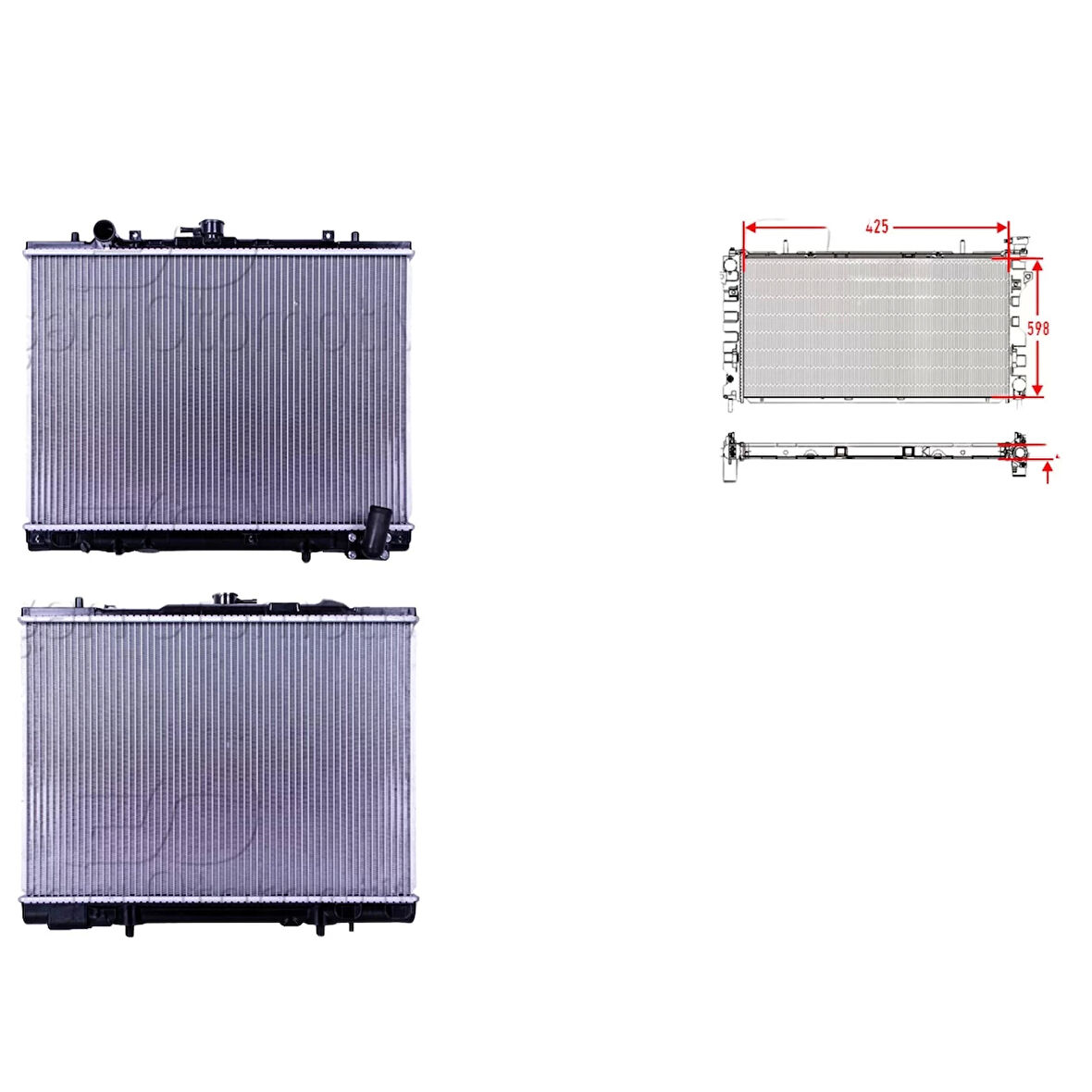 Su Radyatörü Brazing - MR281023 Wisco - Mitsubishi L200 (K7_T, K6_T, K5_T) 2.5 Td 96-07 Uyumlu