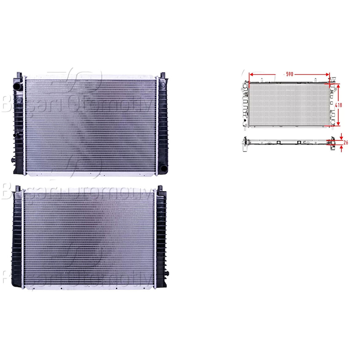 Su Radyatörü Brazing Mt 590X418X26 – 8603854 WİSCO – Volvo 940 (944) 2 94-98 Uyumlu