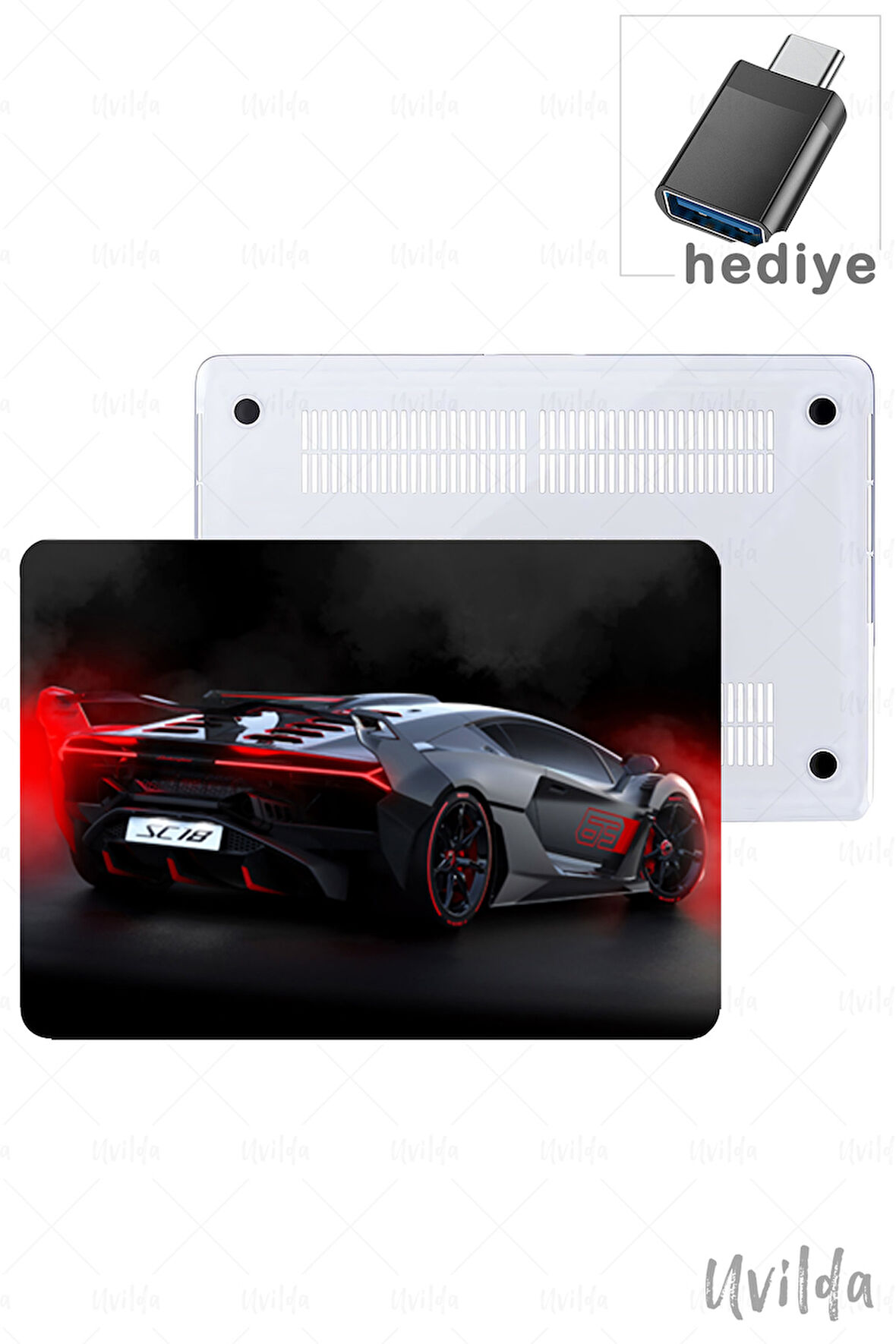 MacBook Pro 16 A2780 uyumlu Otomo-13 UV Msoft PVC Lambo.rghini SC18