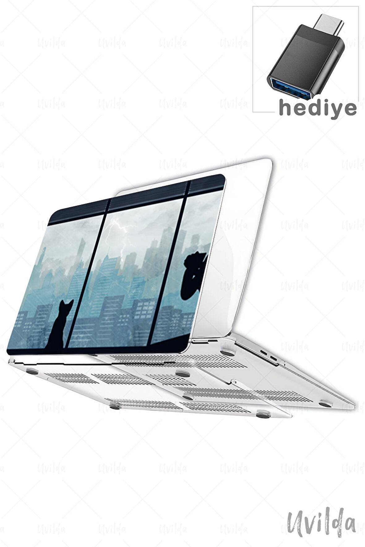 MacBook Pro 14 A3401 A3185 A3112 A2992 A2918 A2779 A2442 uyumlu Japon-11 HD Msoft Kapak Anime Silüet