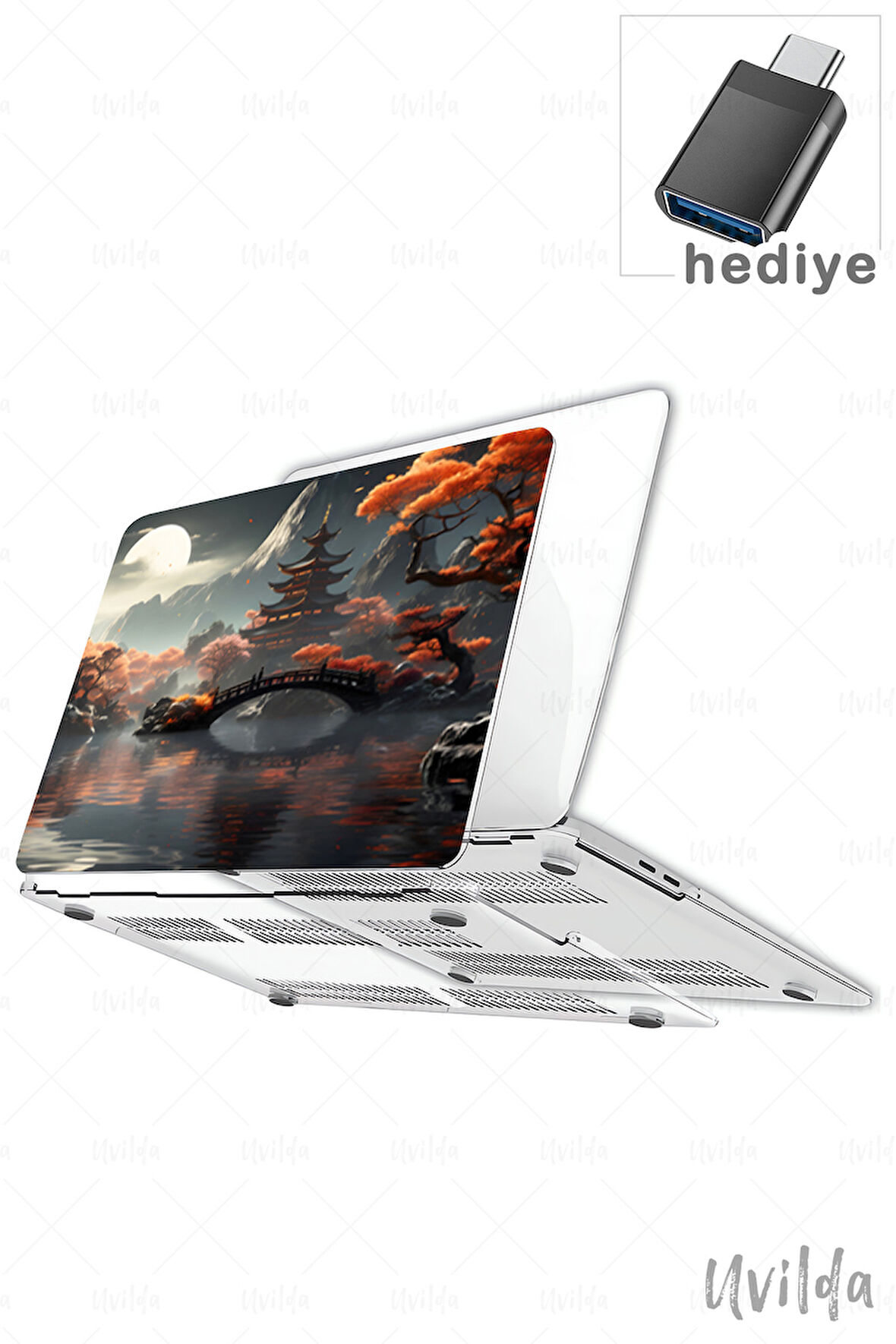 MacBook Pro 14 A3401 A3185 A3112 A2992 A2918 A2779 A2442 uyumlu Japon-7 Şeffaf Msoft Ay Zen ve Gece