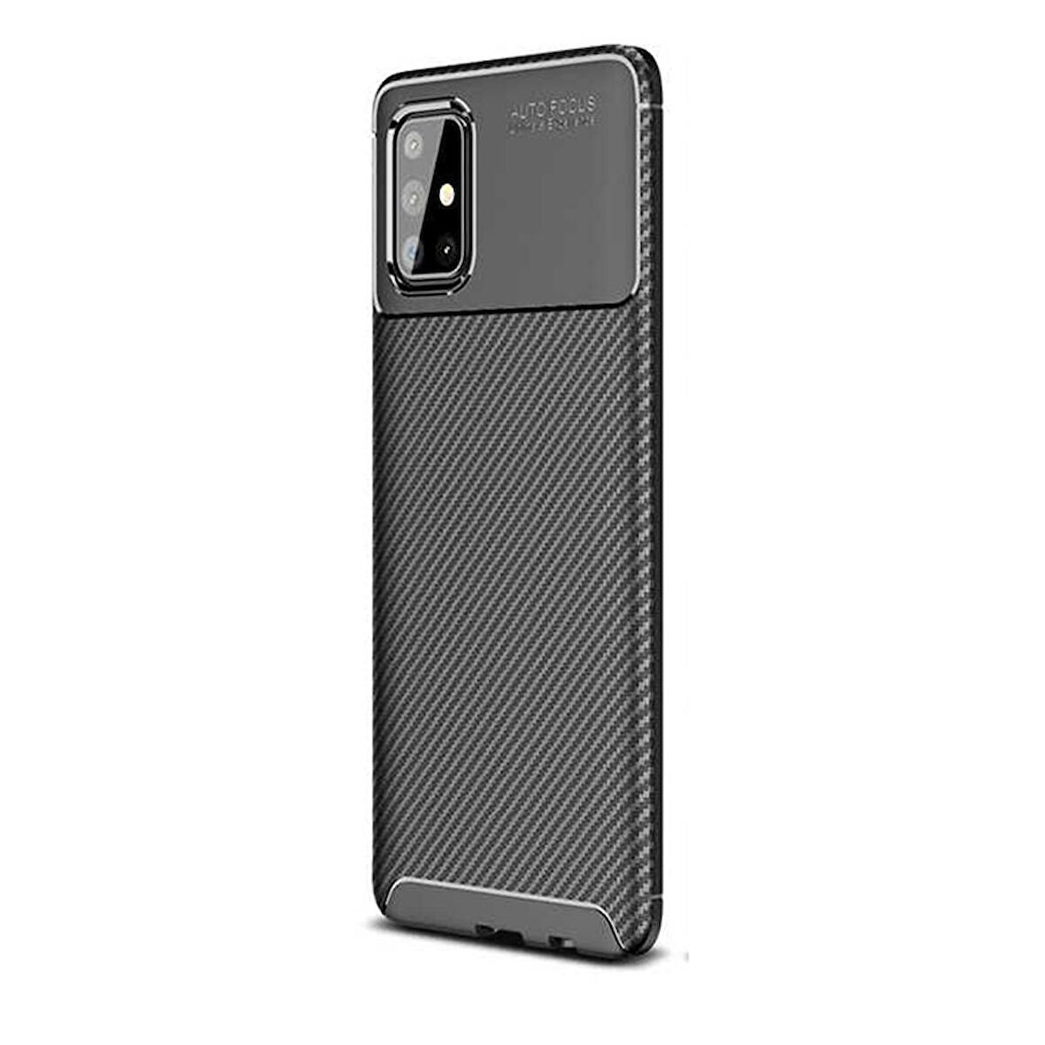 Gpack Samsung Galaxy A51 Kılıf Negro Karbon Dizayn Silikon
