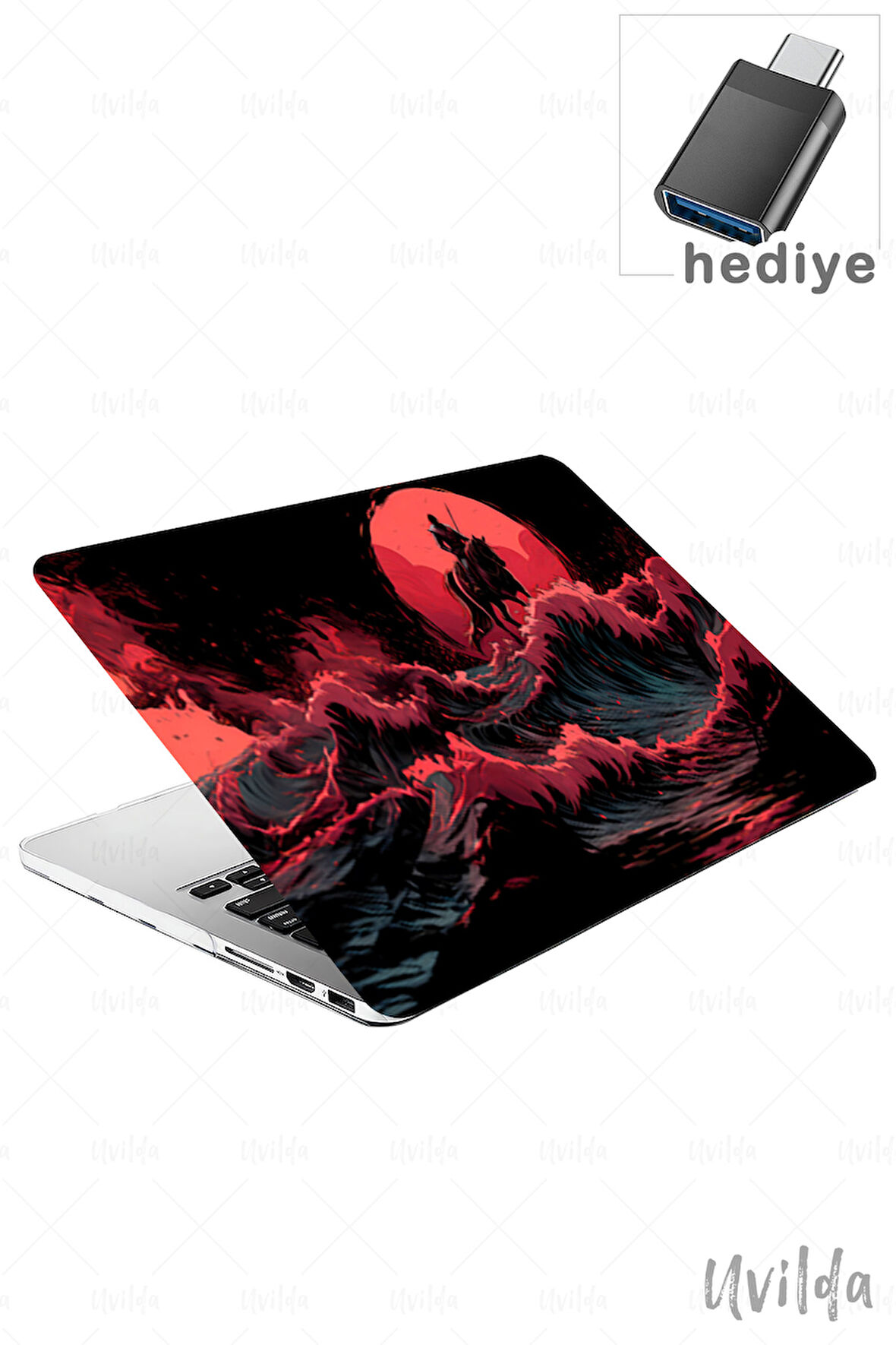 MacBook Pro 16 A2485 uyumlu Nefes-11 Laptop Msoft Kızıl Dalgalar