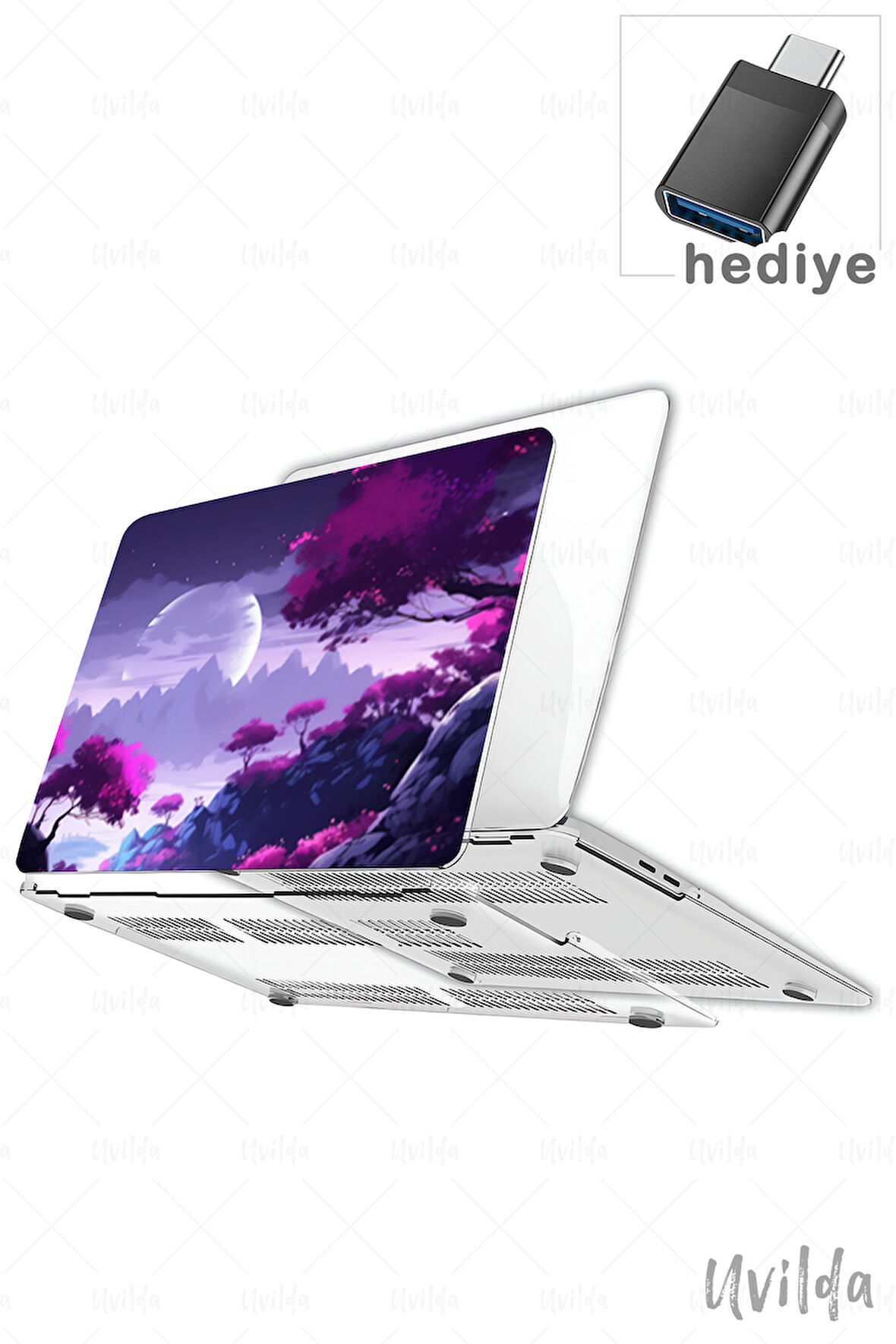 MacBook Pro 14 A3401 A3185 A3112 A2992 A2918 A2779 A2442 uyumlu Japon-14 TPU Kapak Msoft Ay Işığı ve Sakura
