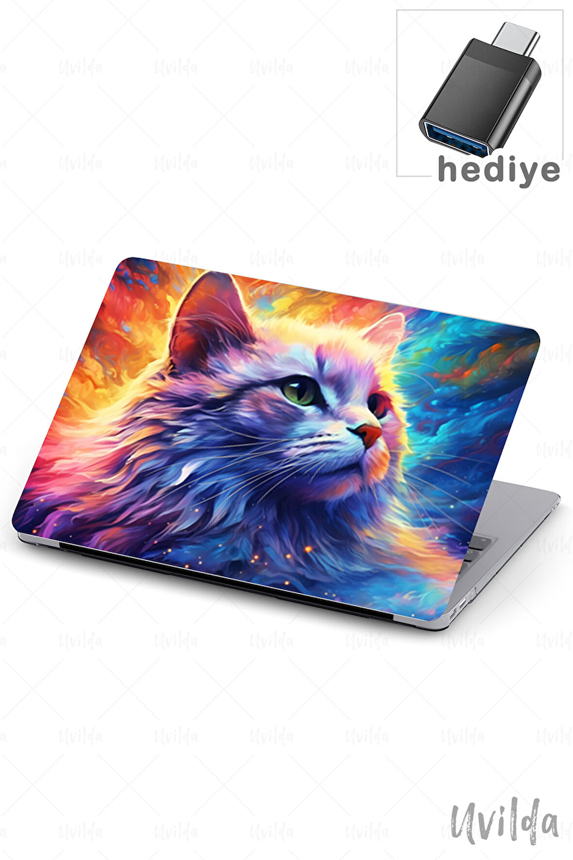 MacBook Air 13.3 A2337 A2179 A1932 uyumlu Nefes-14 Baskı Msoft Rengarenk Kedi