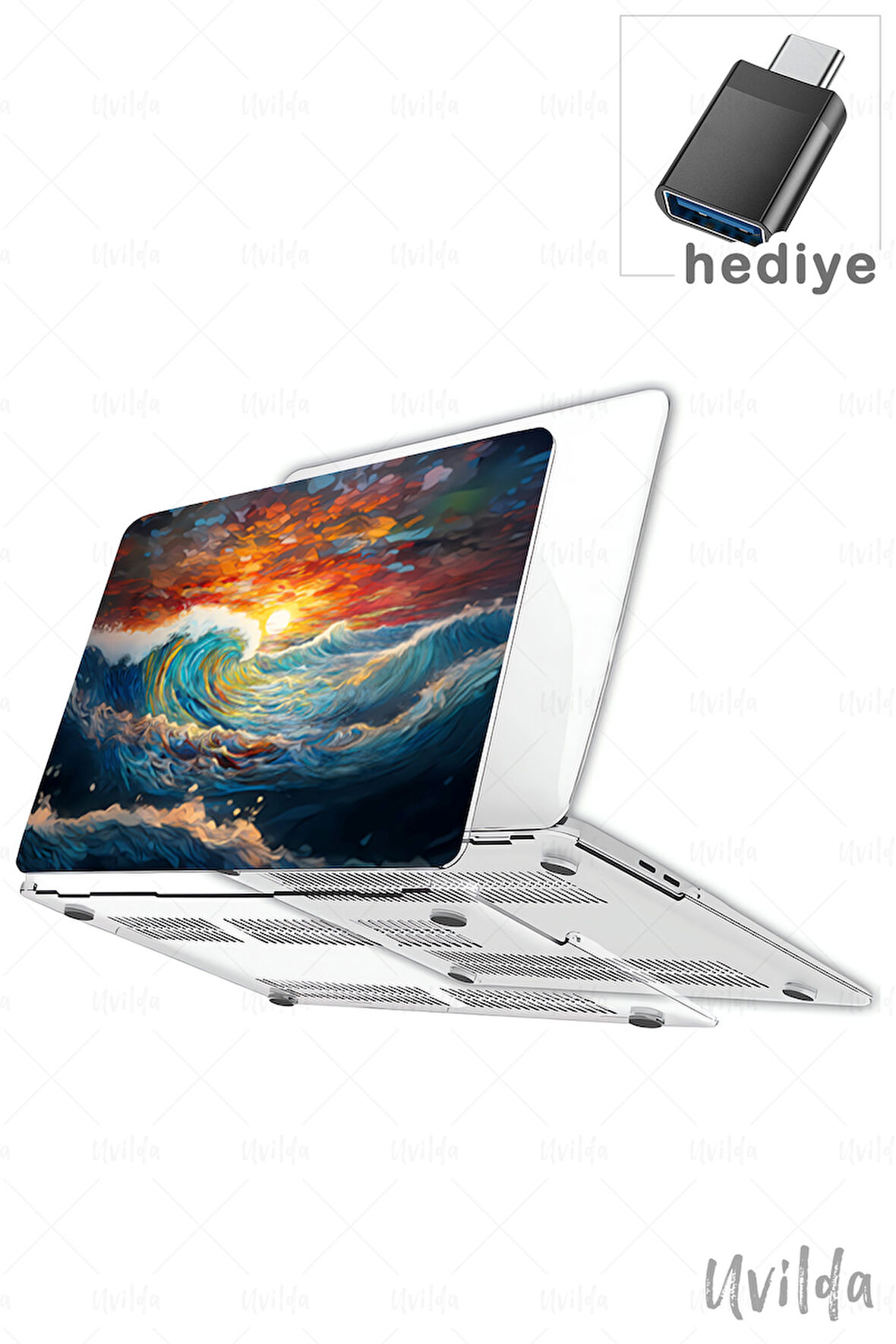 MacBook Pro 14 A3401 A3185 A3112 A2992 A2918 A2779 A2442 uyumlu Derin 4 Msoft Koruma Gün Dalgalar