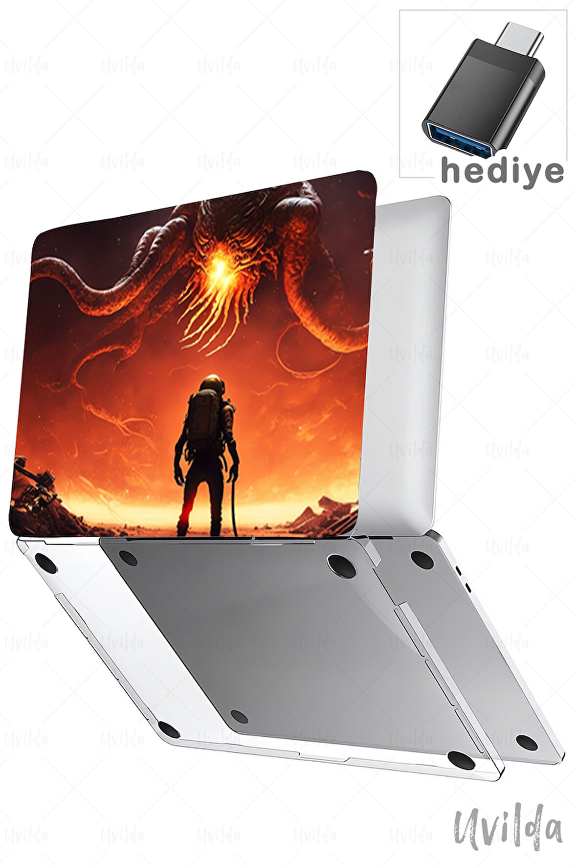 MacBook Air 15 A3114 A2941 uyumlu Kaos-10 Msoft Fit Baskılı Behemoth Savaşçı