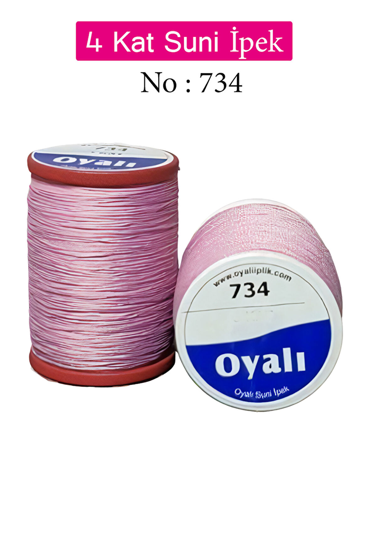 Oyalı 4 Kat Suni İpek İplik İğne Oyası Boncuk İpi Tığ Oyası No:734