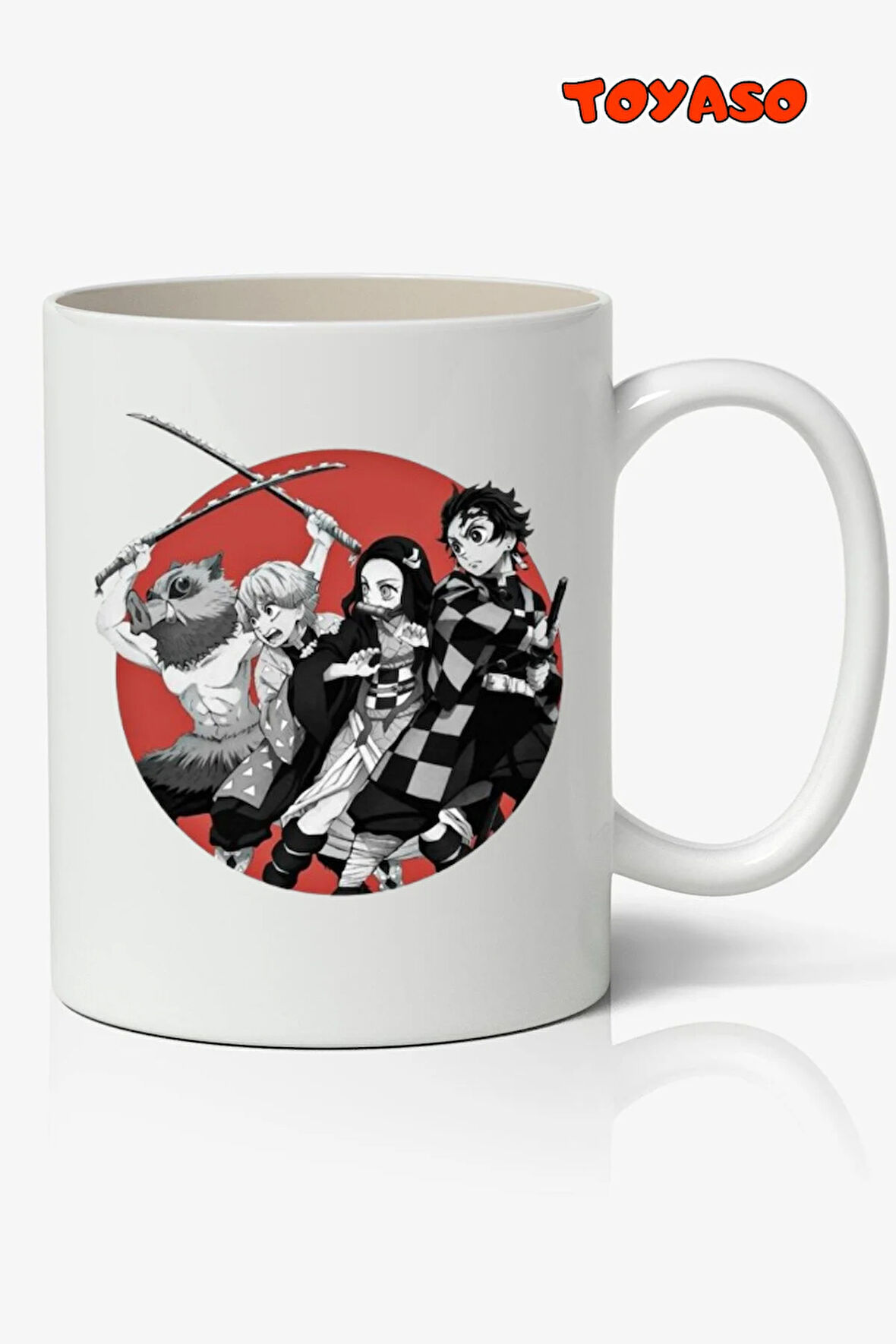 Demon Slayer İblis Keser Japan Anime Temalı Beyaz Kupa Bardak Sevgiliye Arkadaşa Hediye