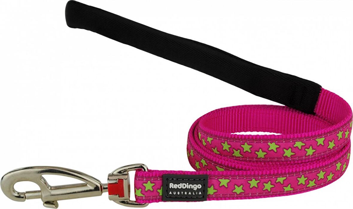 REDDİNGO PEMBE ÜZERİNE LİME YILDIZLI UZATMA S 15MM / 1.2 M