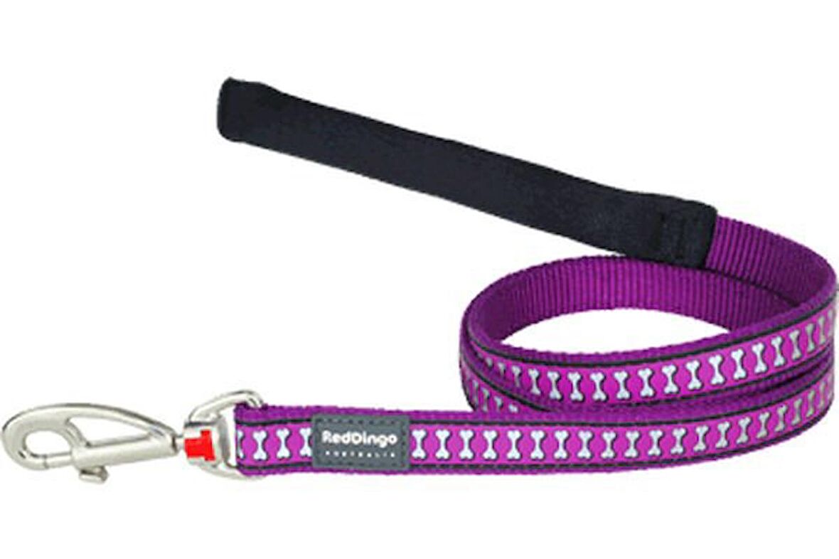 REDDİNGO REFLEKTÖRLÜ KEMİK DESENLİ MOR UZATMA M 20MM / 1.2 M