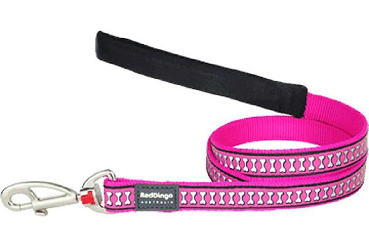 REDDİNGO REFLEKTÖRLÜ KEMİK DESENLİ PEMBE UZATMA M 20MM / 1.2 M