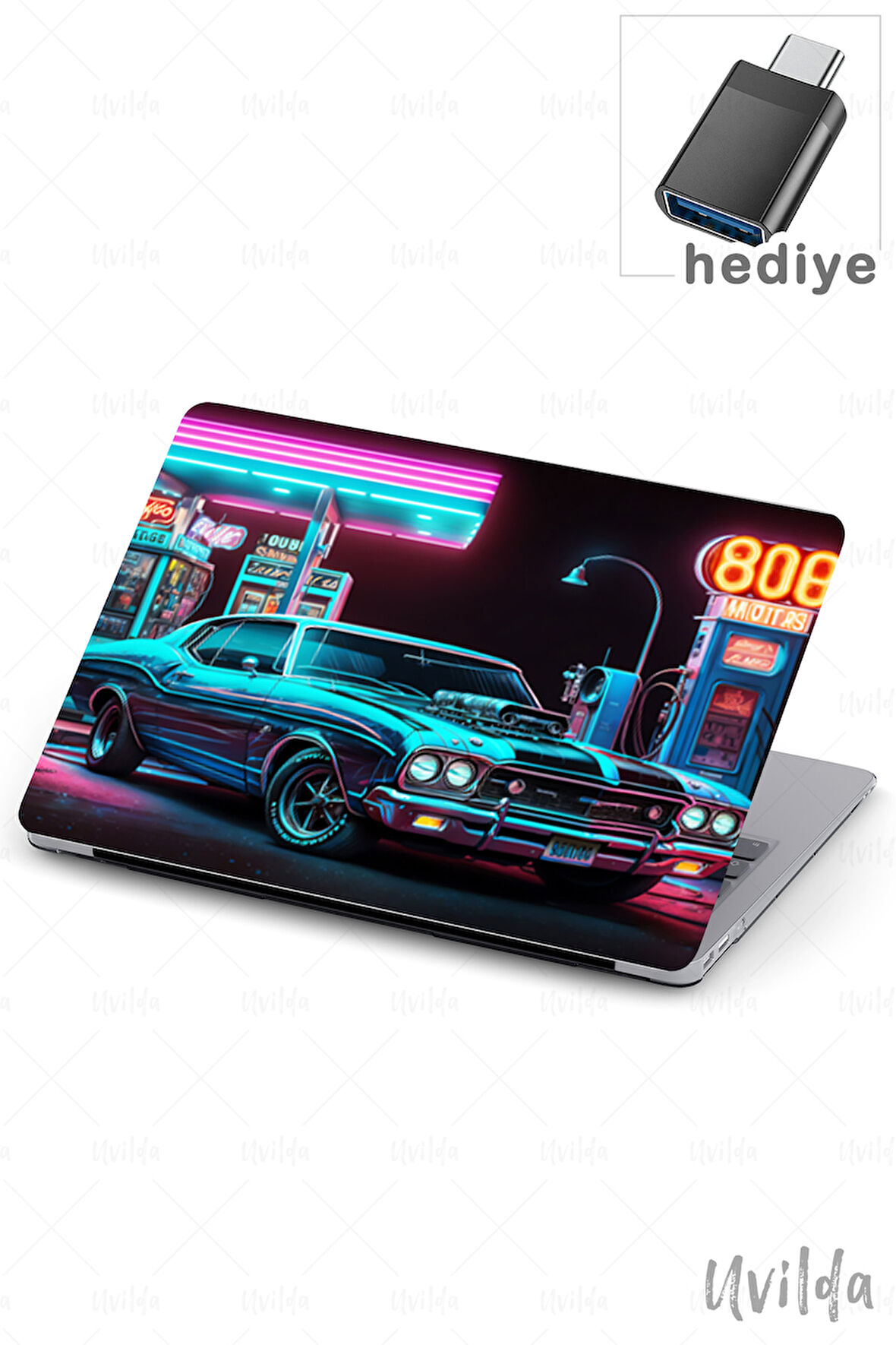 MacBook Air 13.3 A2337 A2179 A1932 uyumlu Otomo-27 UV Msoft Desen Amerikan Gece