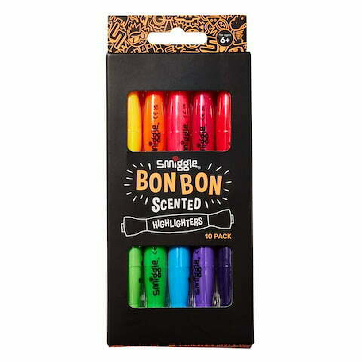 Smiggle - Bon Bon Şeker Kokulu Fosforlu Kalem Paketi X10