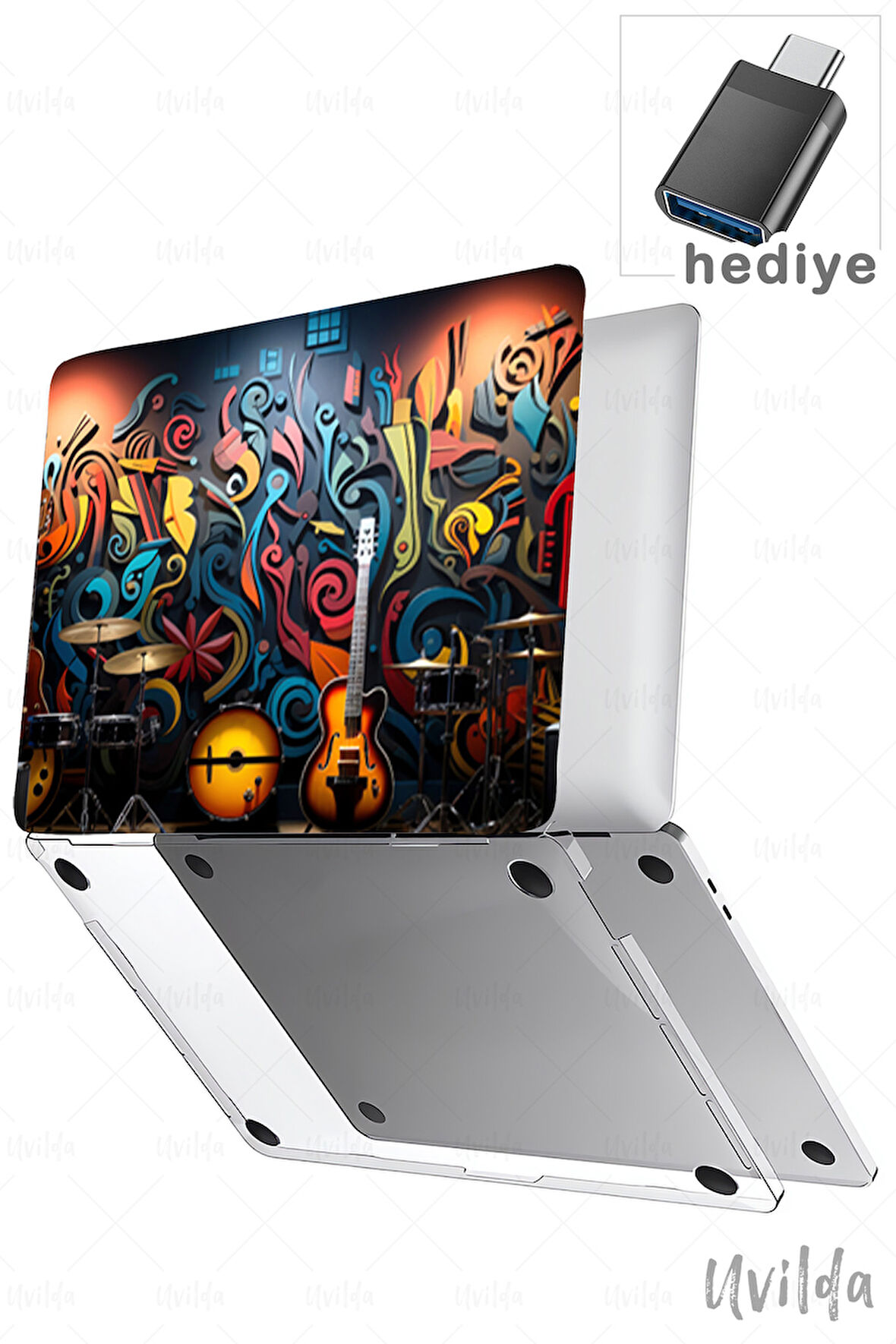 MacBook Air 15 A3114 A2941 uyumlu Nefes-16 TPU Msoft Melodi ve Müzik
