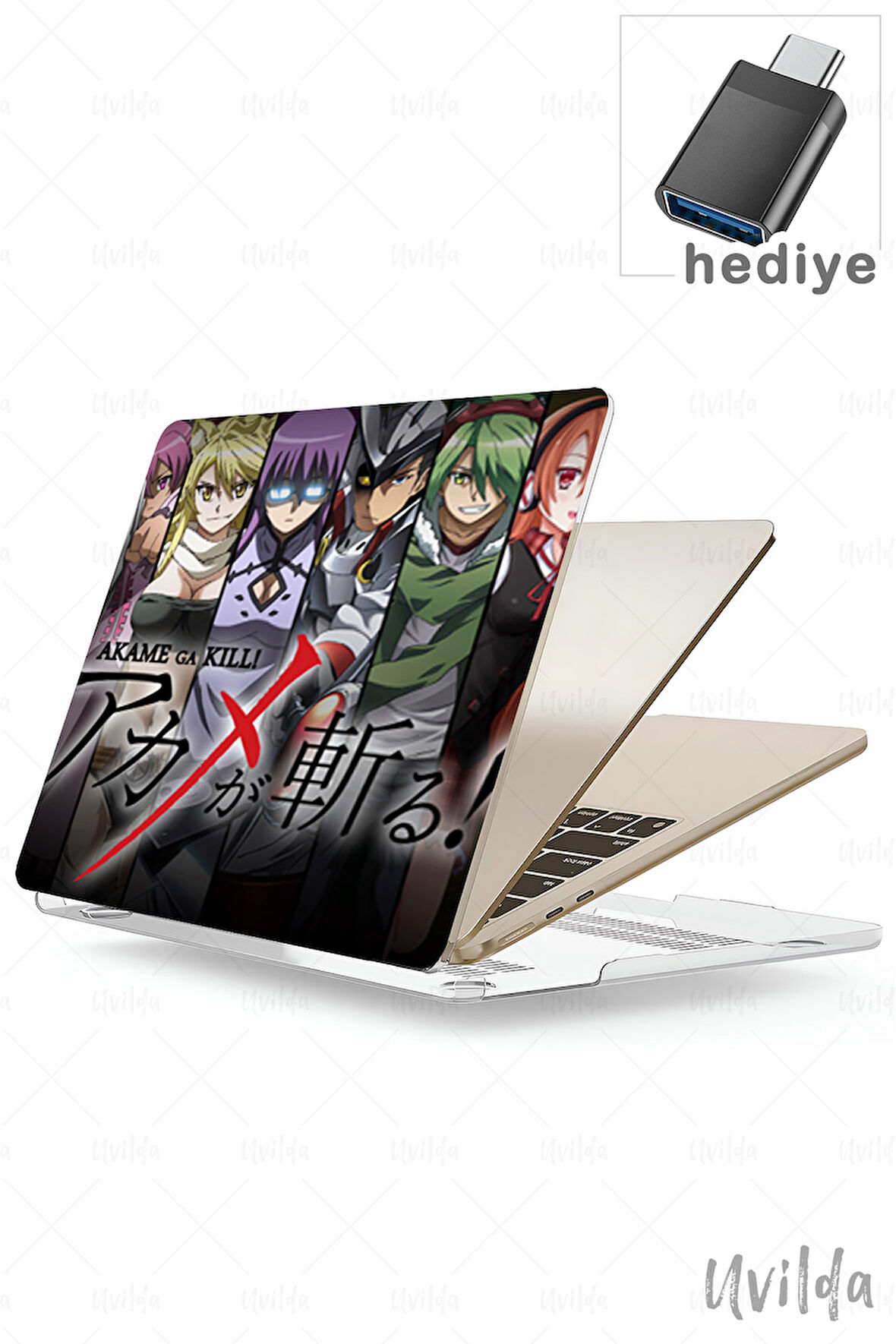 MacBook Pro 13 A2338 A2289 A2251 A2159 A1989 A1708 A1706 uyumlu Japon-19 UV Msoft Desen Akame Ga Kill!