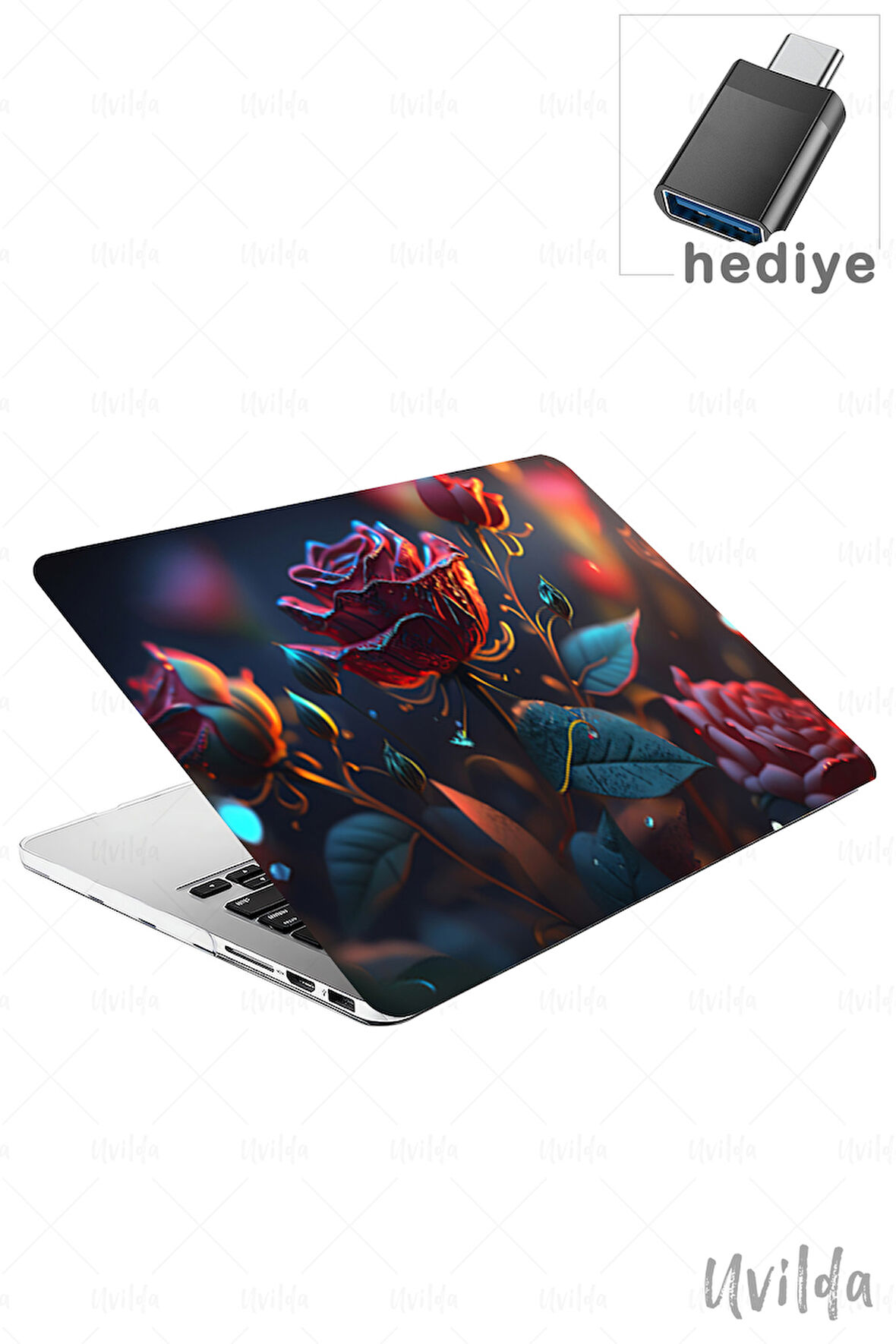 MacBook Pro 16 A2485 uyumlu Derin 10 UV Msoft PVC Güller Tomurcuk