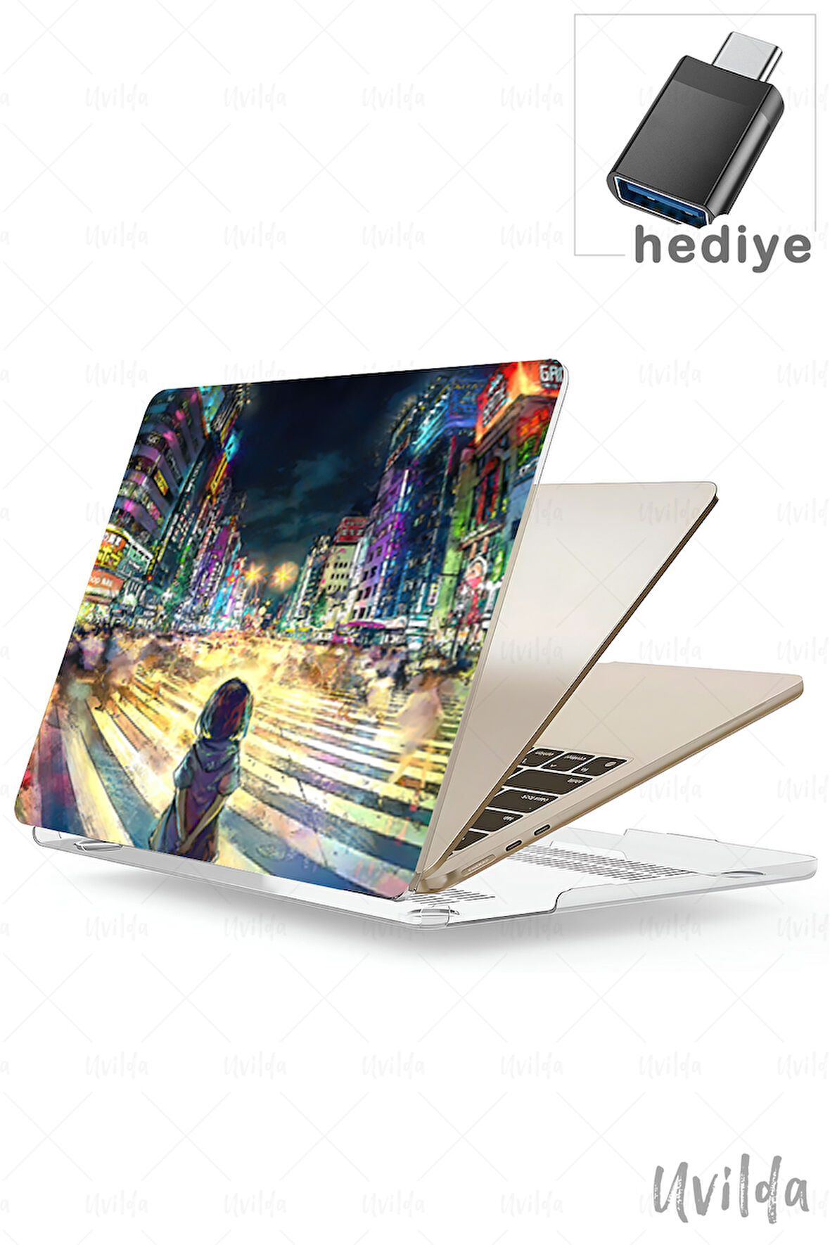 MacBook Pro 13 A2338 A2289 A2251 A2159 A1989 A1708 A1706 uyumlu Japon-24 UV Lans Msoft Shibuya Tokyo