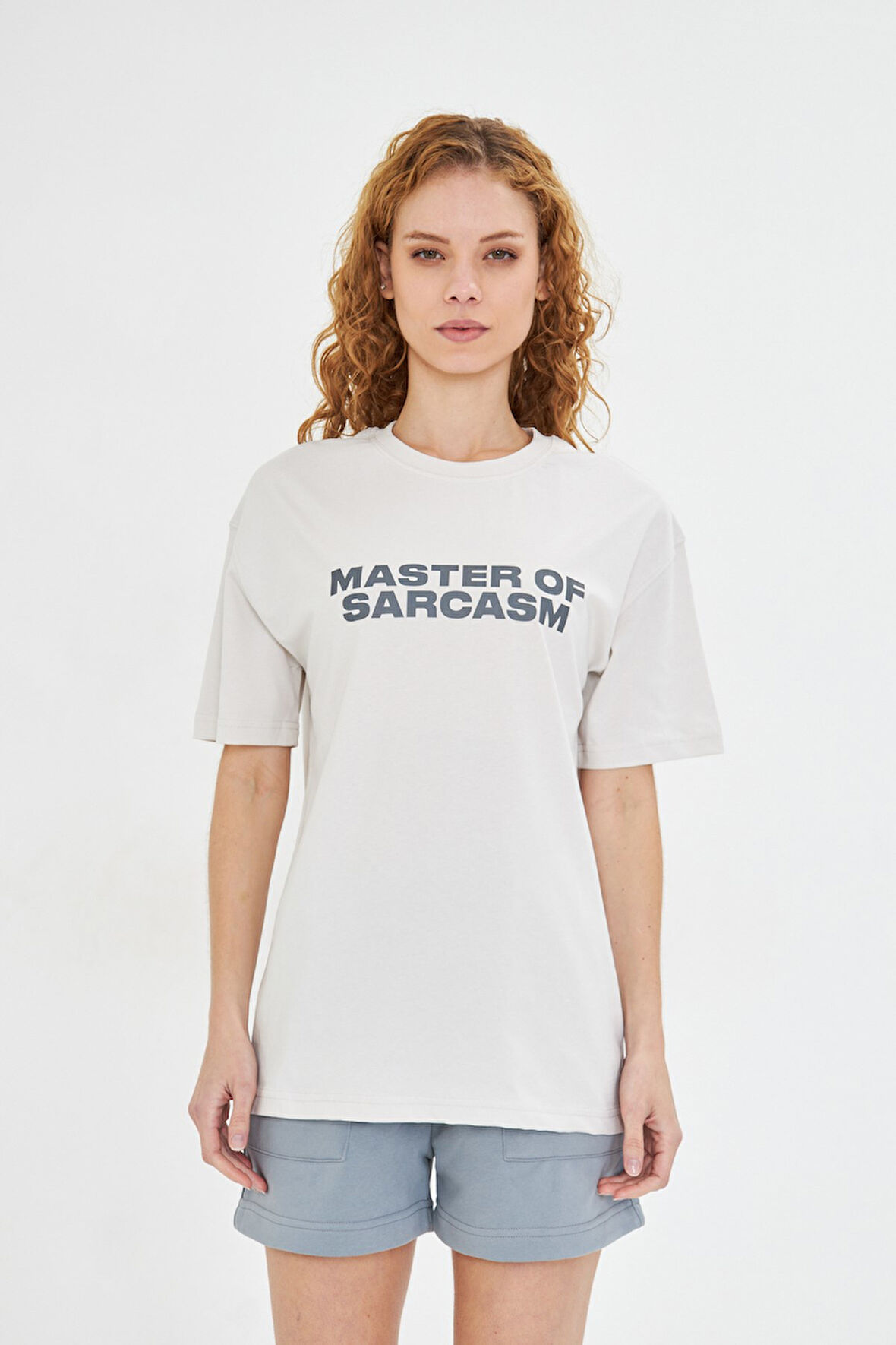  Kadın Master Of Sarcasm Baskılı Kısa Kollu %100 Pamuk Tişört