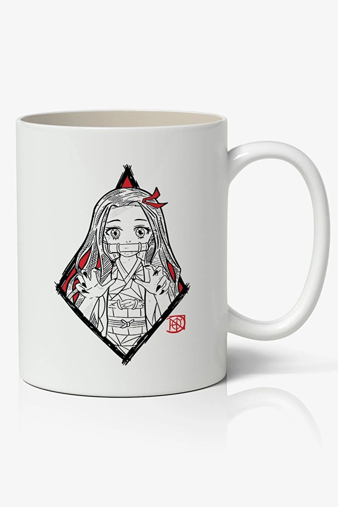 Demon Slayer Anime Temalı Baskılı Nezuko Kamado Beyaz Kupa Bardak