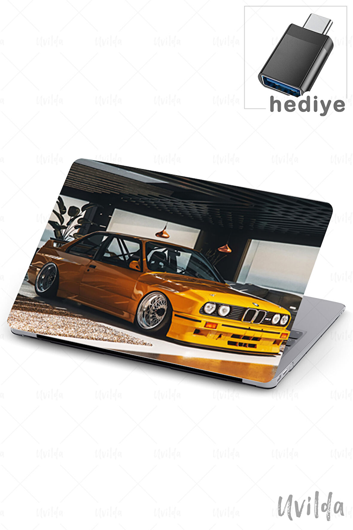 MacBook Air 13.3 A2337 A2179 A1932 uyumlu Otomo-5 Msoft Fit Baskılı BMW E30 DTM Sarı