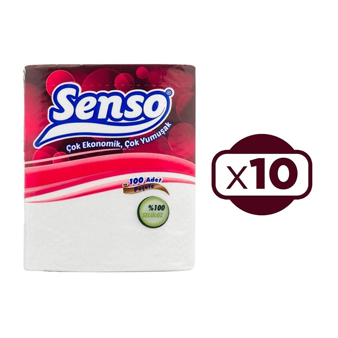 Senso Peçete 100 Yaprak x 10 Adet