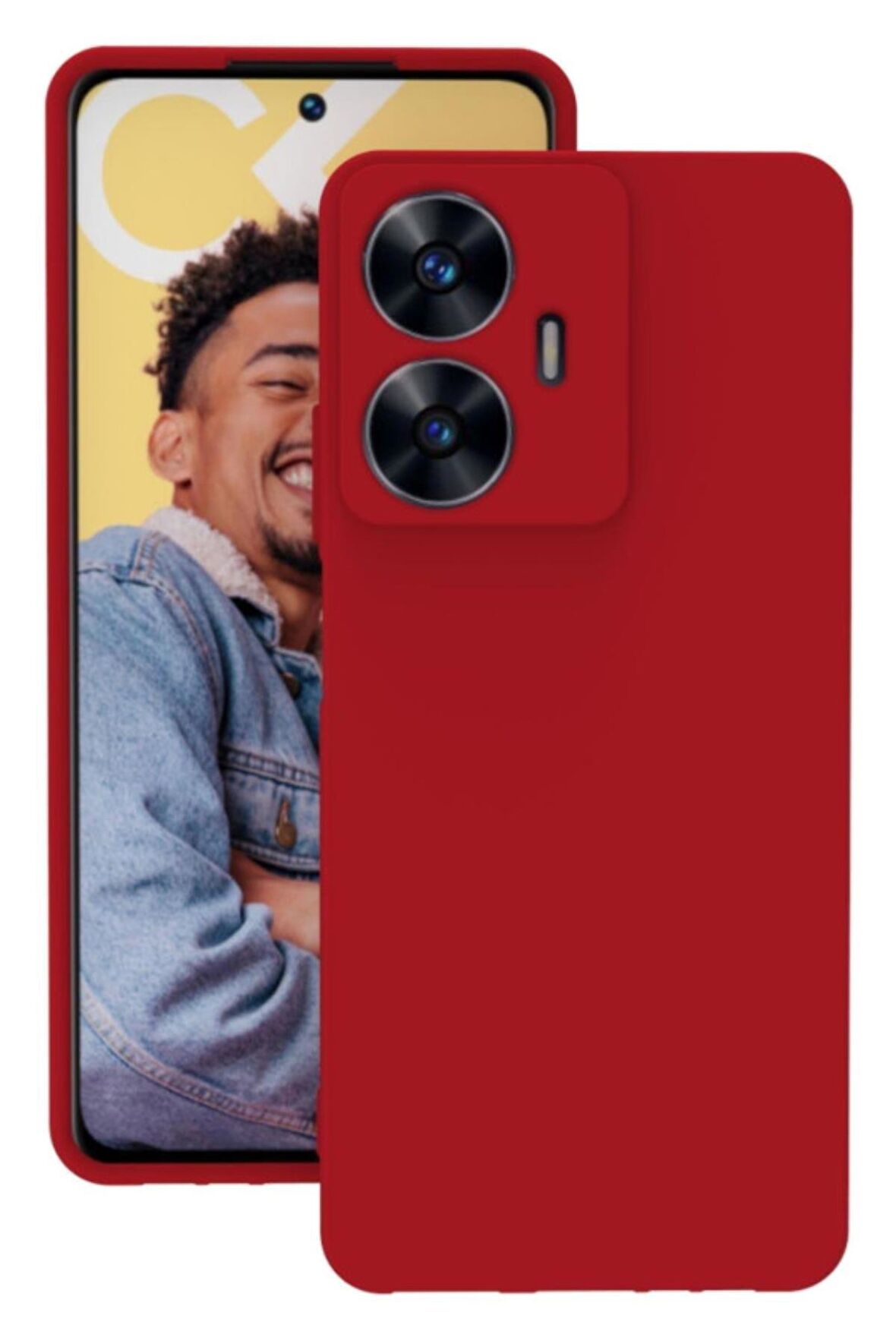 Realme C55 Kamera Korumalı Esnek ve Yumuşak Silikon Kılıf