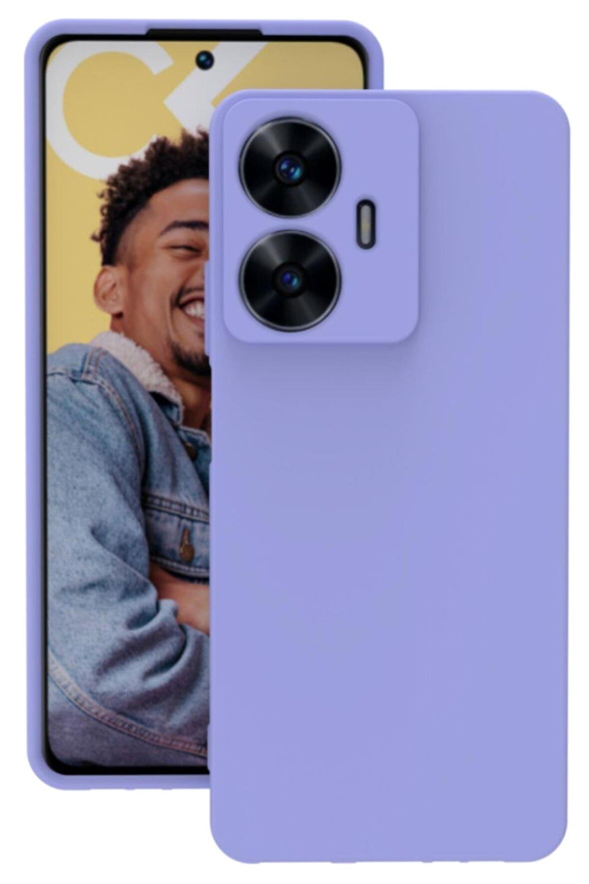 Realme C55 Kamera Korumalı Esnek ve Yumuşak Silikon Kılıf